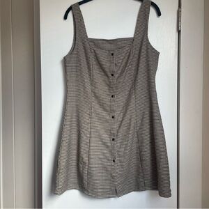 Cider Checkered Button-Down Dress